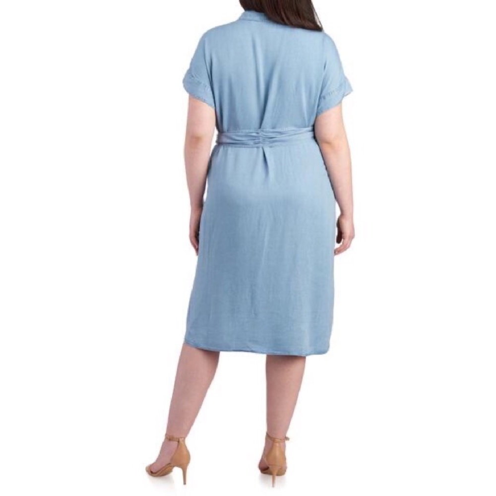 CHELSEA & THEODORE Rainbow Button Chambray Dress - Picture 3 of 10